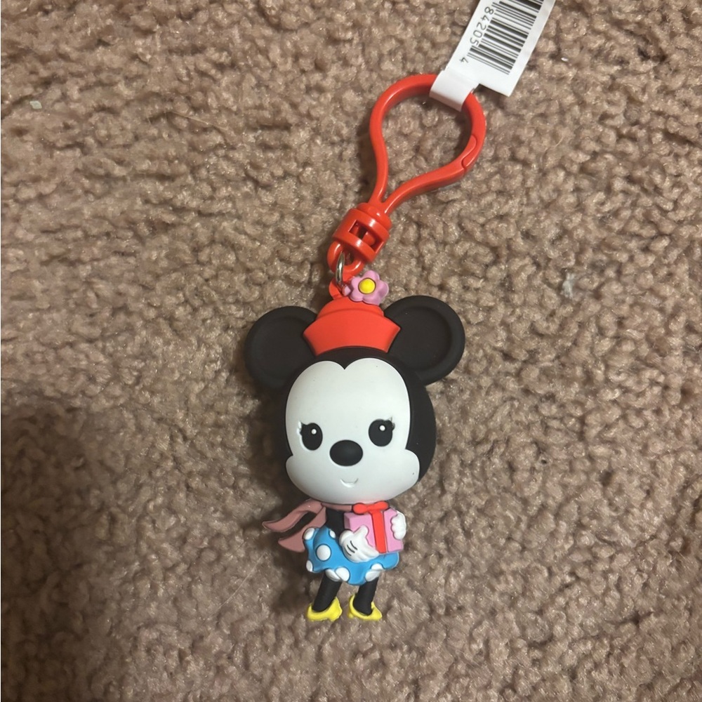 Disney Minnie Mouse Keychain - Black, Red, and Yellow
